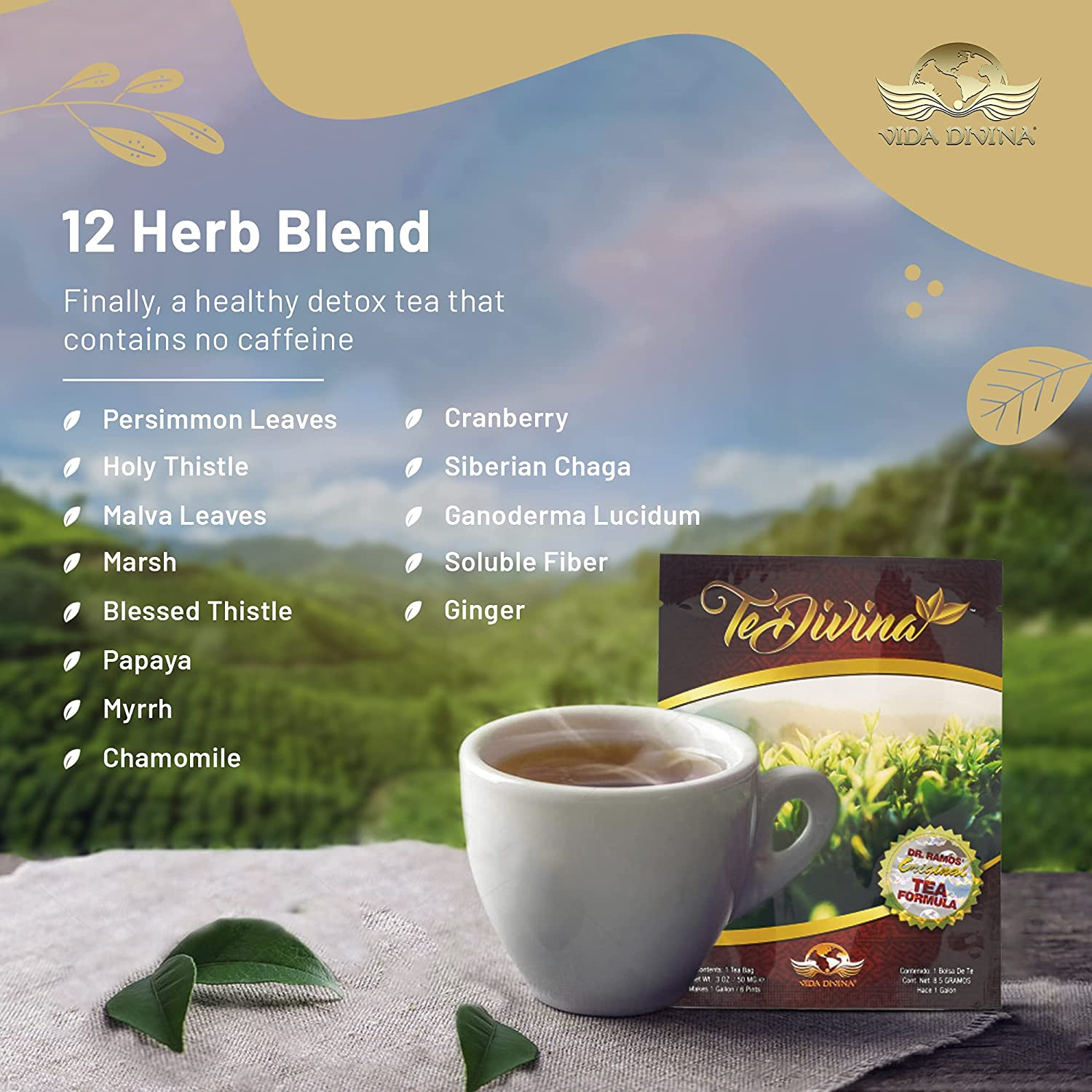 Te divina Original DETOX Tea 1 weeks Supply Free Shipping Expiration Date 2026